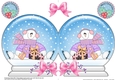 Christmas Snow Globe Shaped Card - Snowman Rio has Xmas Presents