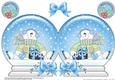 Christmas Snow Globe Shaped Card - Snowman Rio has Xmas Presents