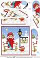 Christmas Boy is at the North Pole Fan Pyramage Topper
