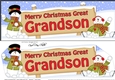 large DL Merry Christmas GREAT GRANDSON with Snowman 3D decoupage