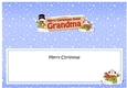 large DL Merry Christmas GREAT GRANDMA with Snowman insert