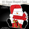 3D Shaped Christmas Card Kit - Snowman Oli has Xmas Presents