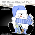 3D Shaped Christmas Card Kit - Snowman Oli has Xmas Presents
