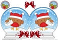 Christmas Snow Globe Shaped Card - Cute Little Bobbin Robin
