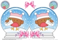 Christmas Snow Globe Shaped Card - Cute Little Bobbin Robin