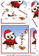 Christmas Little Hoot Owl is Sledging Fan Pyramage Topper