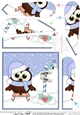 Christmas Little Hoot Owl is Sledging Fan Pyramage Topper