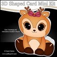 3D Shaped Card Kit - Cute Little Reindeer Sprinkles