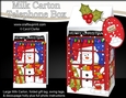 3D Christmas Phone Box Milk Carton Treat Box - Snowman Oli