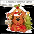 3D Shaped Christmas Kennel Card Kit - Little Rusty Dog