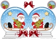 Christmas Snow Globe Shaped Card - Santa is Sledging