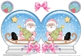 Christmas Snow Globe Shaped Card - Santa is Sledging