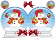 Christmas Snow Globe Shaped Card - Snowman Oli has Xmas Presents