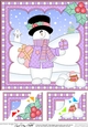 Christmas Snowman Rio 8 x 8 Scalloped Corner Topper
