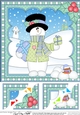 Christmas Snowman Rio 8 x 8 Scalloped Corner Topper
