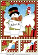 Christmas Snowman Rio 8 x 8 Scalloped Corner Topper