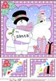 Christmas Snowman Rio 8 x 8 Scalloped Corner Topper