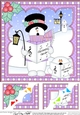  Christmas Snowman Rio 8 x 8 Scalloped Corner Topper