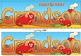 Large DL Happy Birthday GRANDSON 3D decoupage with Dinosaurs