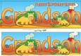 Large DL Happy Birthday GREAT GRANDSON 3D decoupage with Dinosaurs