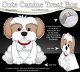 3D Cute Canine Treat Box Gift Set Mini Kit - Little Cavachon Dog BoBo