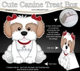 3D Cute Canine Treat Box Gift Set Mini Kit - Little Cavachon Dog Button