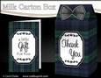 3D Tartan Milk Carton Treat Box Mini Kit