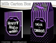 3D Halloween Spots & Stripes Milk Carton Treat Box