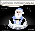 3D Shaped Rocking Christmas Card Mini Kit - Santa is having a Snowball Fight