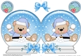 Christmas Snow Globe Shaped Card - Livvy Bear is having a Snowball fight
