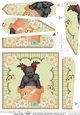 Flower Pot Friends Fan Pyramage Topper - Little Scottie Dog