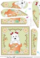 Flower Pot Friends Fan Pyramage Topper - Little Westie Dog