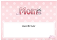 Large DL Happy Birthday MOM insert