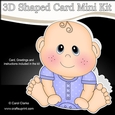 3D Shaped Card Kit - Cute Little Baby Boy Milo