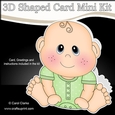 3D Shaped Card Kit - Cute Little Baby Jude