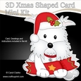 3D Shaped Christmas Card Kit - Little Westie Dog