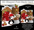 3D Shaped No-Hole Fold Back Christmas Card Mini Kit - Penguins have a Letter for Santa