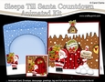 3D Animated Sleeps Till Santa Christmas Gingerbread House Countdown Card Kit - Santa has Presents