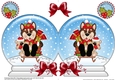 Christmas Snow Globe Shaped Card - Little Husky Dog is Sledging