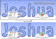 Large DL Merry Christmas JOSHUA 3D decoupage