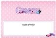 Large DL Happy Birthday GRANNY insert