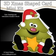 3D Shaped Christmas Card Kit - Cute Christmas Tree has an Xmas Star