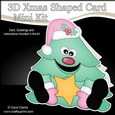 3D Shaped Christmas Card Kit - Cute Christmas Tree has an Xmas Star