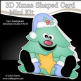 3D Shaped Christmas Card Kit - Cute Christmas Tree has an Xmas Star