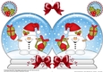 Christmas Snow Globe Shaped Card - Snowball Sam has Presents