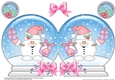 Christmas Snow Globe Shaped Card - Snowball Sam has Presents