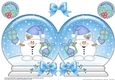 Christmas Snow Globe Shaped Card - Snowball Sam has Presents
