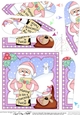 Christmas Santa Fan Pyramage Topper
