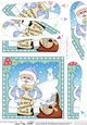 Christmas Santa Fan Pyramage Topper