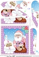 Christmas Santa Fan Pyramage Topper